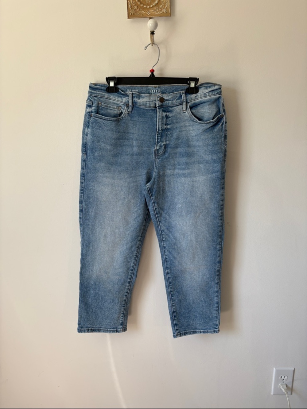a.n.a Light Blue Cropped Ankle Jeans
